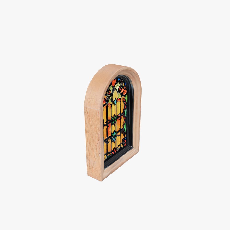 Elegant Stained Glass Window model pack